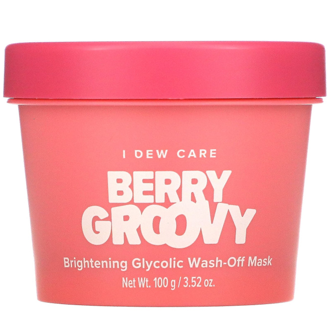 I Dew Care, Berry Groovy, осветляющая смываемая гликолевая маска для лица, 100 г (3,52 унции)
