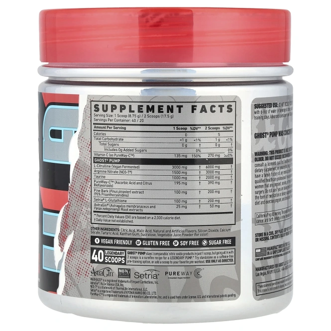 Ghost, Pump, Warheads, кислый арбуз, 350 г (12,3 унции)