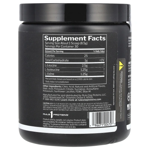 Rule One Proteins, BCAA, голубая малина, 255 г (8,99 унции)