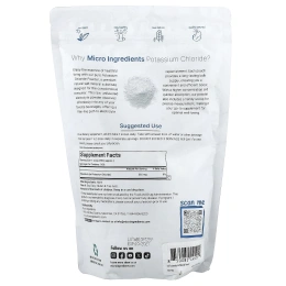 Micro Ingredients, хлорид калия, 1 кг (2,2 фунта)