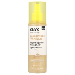 Onyx Professional, Увлажняющий спрей с мерцающим эффектом для тела, сандаловое дерево и теплая ваниль, 200 мл (6,5 жидк. Унции)