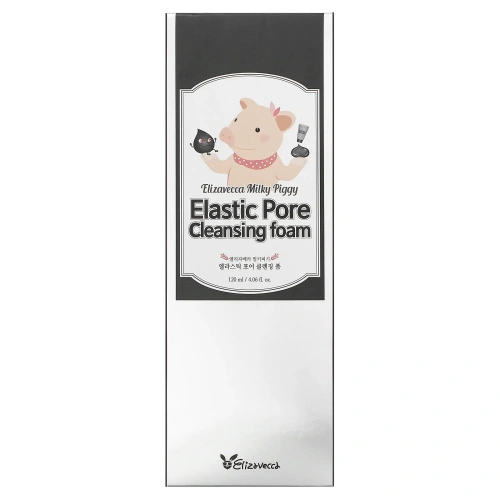 Elizavecca, Elizavecca Milky Piggy, Elastic Pore Cleansing Foam, 4.06 fl oz (120 ml)