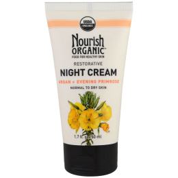 Nourish Organic, Восстанавливающий, ночной крем, арган + вечерняя примроуз, нормальная и сухая кожа, 50 мл (1,7 унции)