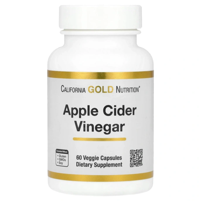 California Gold Nutrition, яблочный уксус, 60 растительных капсул