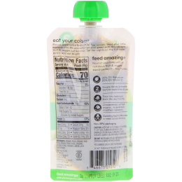Plum Organics, Stage 2, Eat Your Colors, Green, Pea, Kiwi, Pear & Avocado, 3.5 oz (99 g)