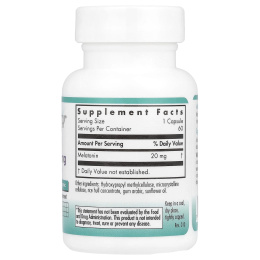 Nutricology, Мелатонин, 20 мг, 60 вегетарианских капсул