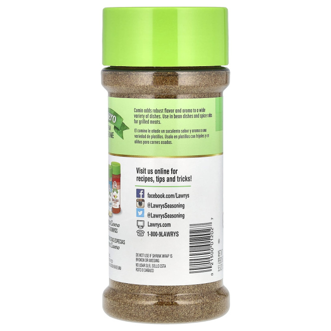Lawry's, Casero, молотый тмин, 155 г (5,5 унции)