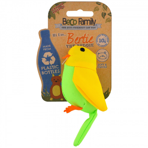 Beco Pets, Экологичная игрушка для кошек, попугайчик Берти, 1 игрушка