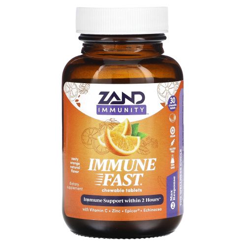 Zand, Immune Fast, пикантный апельсин, 30 жевательных таблеток