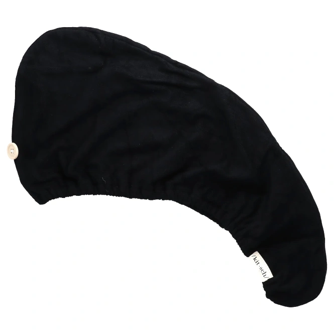 Kitsch, Супервпитывающее экологичное полотенце для волос, черное, 1 шт.