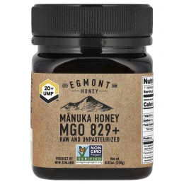 Egmont Honey, Мед манука, необработанный и непастеризованный, 829+ MGO, 250 г (8,82 унции)