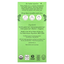 Pukka Herbs, органический зеленый чай, высшего качества зеленый матча, 20 саше, 30 г (1,05 унции)