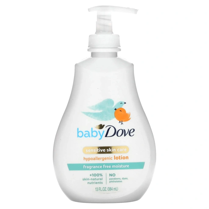 Dove, Baby, увлажняющий лосьон для чувствительной кожи, без запаха, 384 мл