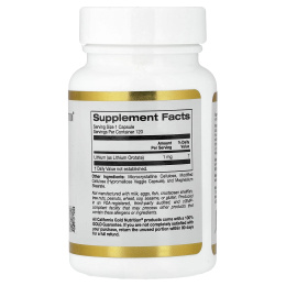 California Gold Nutrition, оротат лития, 1 мг, 120 растительных капсул