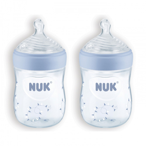 NUK, Simply Natural, Bottles, Boy, 0+ Months, Slow , 2 Pack, 5 oz (150 ml) Each