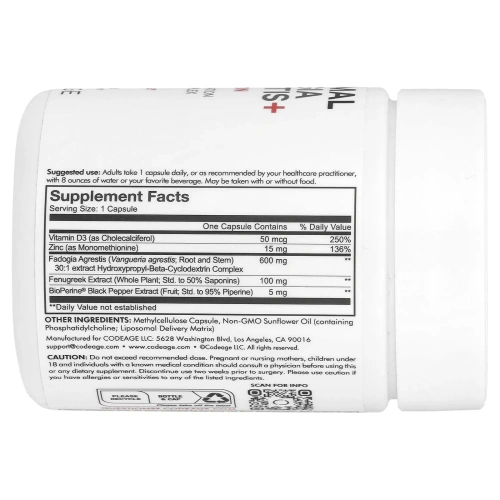 Codeage, Liposomal Fadogia Agrestis +, 60 капсул