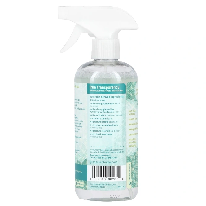 Grab Green, Обезжиривающее чистящее средство, без отдушек, 16 унций (473 мл)