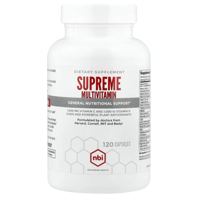 NBI, Supreme, мультивитамины, 120 капсул