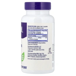 Natrol, глицинат магния, высокая степень усвояемости, 30 капсул (120 мг в 1 капсуле)