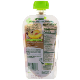 Sprout Organic, Детское питание, 2-я ступень, персик, банан, киноа, изюм, 113 г