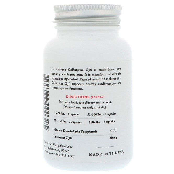 Dr. Harvey's, Коэнзим Q10, для собак, 60 капсул
