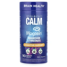 Natural Vitality, Calm®, Magtein®, L-треонат магния, 90 вегетарианских капсул