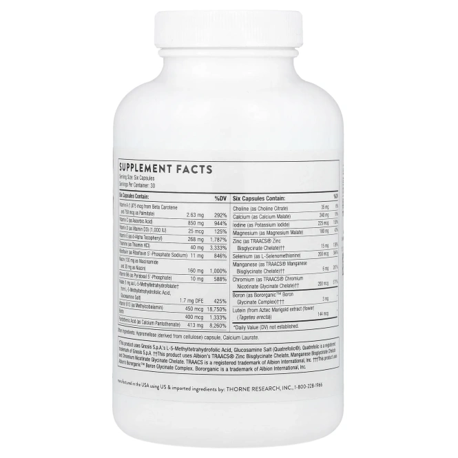 Thorne Research, мультивитамины для женщин старше 50 лет, 180 капсул