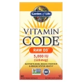 Garden of Life, витаминный код , RAW D3, 5000 МЕ, 60 вегетарианских капсул