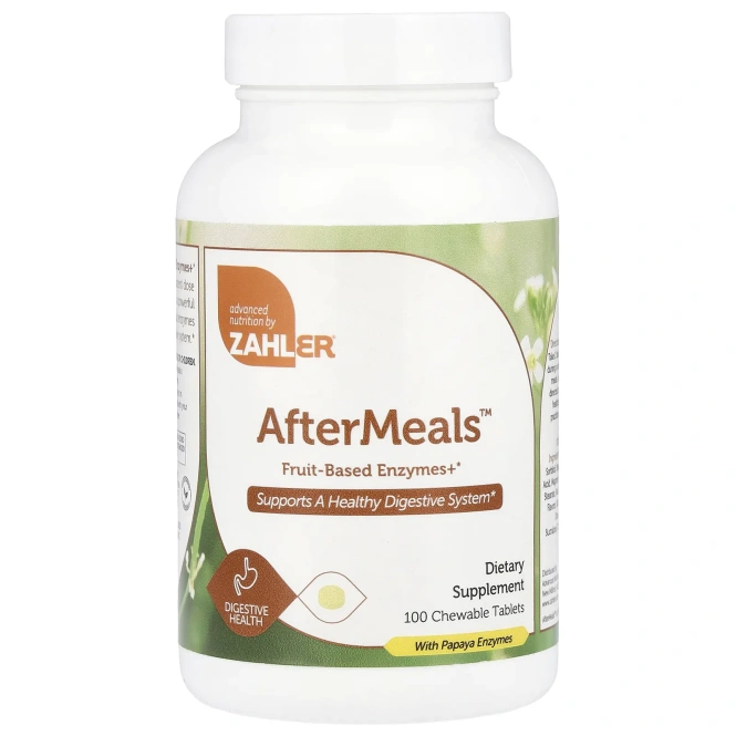 Zahler, AfterMeals, эффективная антацидная и пищеварительная помощь, 100 жевательных таблеток