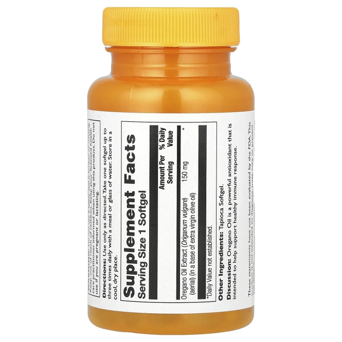 Thompson, Масло орегано, 150 мг, 60 капсул