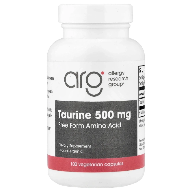 Allergy Research Group, таурин, 500 мг, 100 вегетарианских капсул