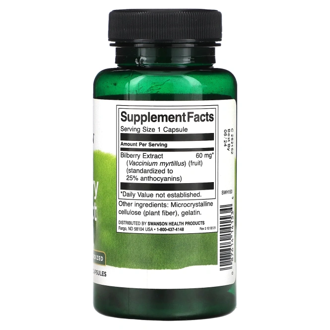 Swanson, Экстракт черники, 60 мг, 120 капсул