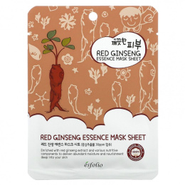 Esfolio, Red Ginseng Essence Beauty Mask Sheet, 10 Sheets, 0.85 fl oz (25 ml) Each