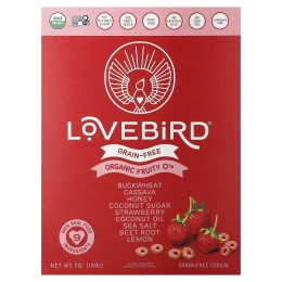 Lovebird, органические беззерновые хлопья с фруктами, 198 г (7 унций)