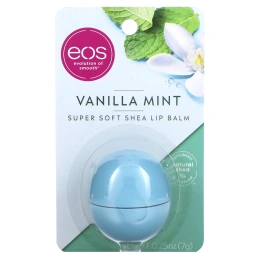EOS, Visibly Soft, бальзам для губ, ваниль и мята, .25 унции(7 г)