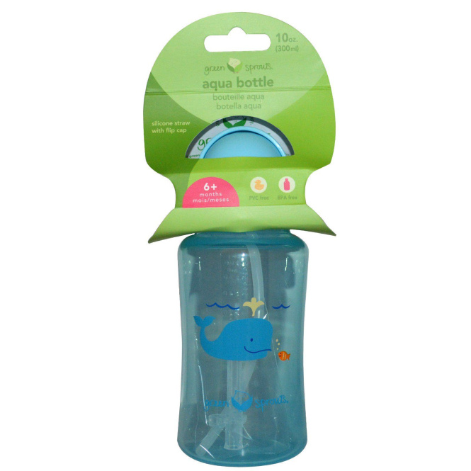 i play Inc., "Зеленые ростки", бутылка для воды, синяя, 300 мл