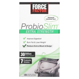 Force Factor, ProbioSlim®, повышенная сила действия, 30 млрд КОЕ, 120 растительных капсул (15 млрд КОЕ на капсулу)