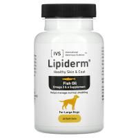 International Veterinary Sciences, Lipiderm, здоровая кожа и шерсть, для крупных собак, 60 капсул