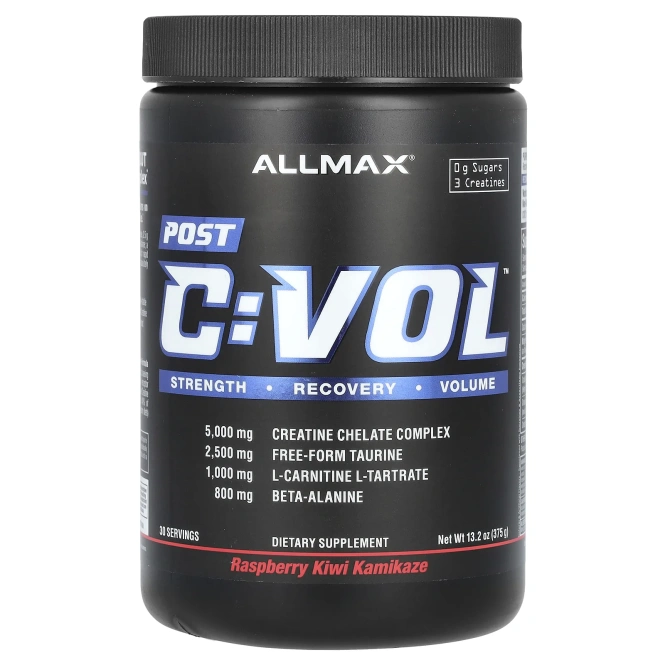 ALLMAX Nutrition, C:VOL, креатин для профессиональных спортсменов + таурин + L-карнитин, убийственная малина и киви, 13,2 унции (375 г)