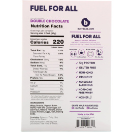 Buff Bake, Белковое сэндвичное печенье, двойной шоколад, 8 пачек печенья, по 51 г каждая