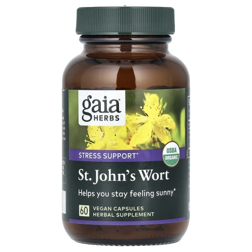 Gaia Herbs, Зверобой, 60 растительных жидкостных фитокапсул