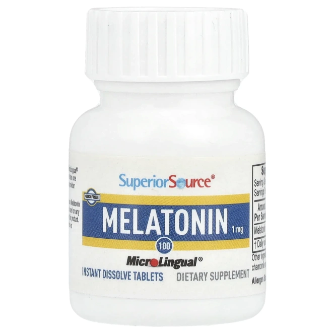 Superior Source, Мелатонин, 100 мгновенно растворимых таблеток