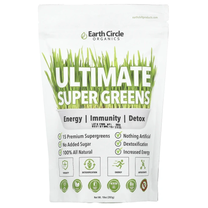 Earth Circle Organics, Ultimate Super Greens, 283 г (10 унций)