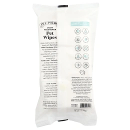 Poo-Pourri, Pet-Pourri™, салфетки для освежения шерсти питомцев, Pawsitively Fresh, 50 шт.