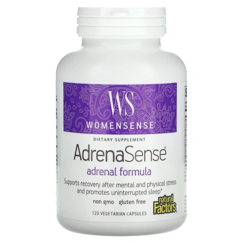 Natural Factors, WomenSense, AdrenaSense, формула для поддержки надпочечников, 120 вегетарианских капсул