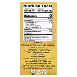 VAHDAM India, Infusions, травяной чай, куркума и имбирь, без кофеина, 18 пакетиков для заваривания, 32,4 г (1,14 унции)