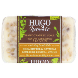Hugo Naturals, Мыло ручной работы, масло ши и овсяные хлопья, 4 унции (113 г)