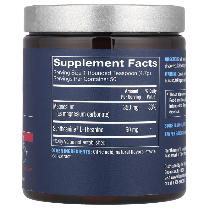 Vthrive, Magnesium Relax, малина и лимон, 235 г (8,5 унции)