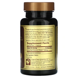 Prince of Peace, Корейский красный женьшень (518 мг) 50 капсул