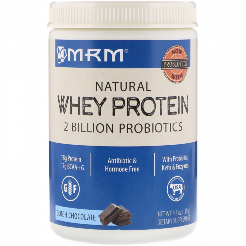 MRM, Natural Whey Protein, Dutch Chocolate, 4.6 oz (130 g)